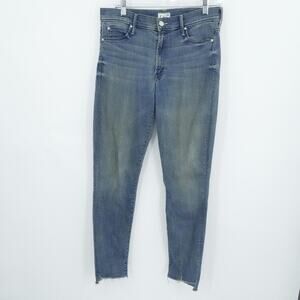 Mother Jeans Womens 29 Stunner Ankle Step Fray Skinny Good Girls Do High Rise